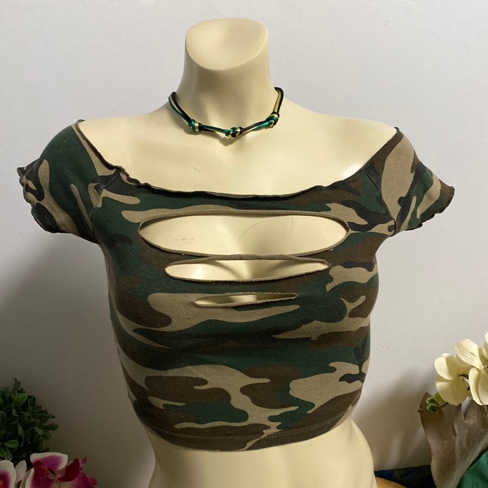Red Fox Camouflage Crop Top